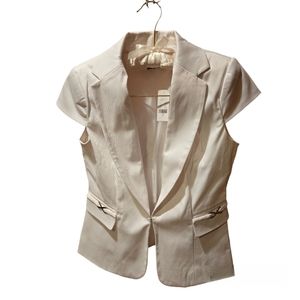 New York and Co. 7th Avenue White Suit Jacket NWT Size 0